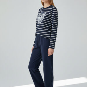 Pyjama Lange Broek - Leon et Leonie - 12H22002 - Blauw