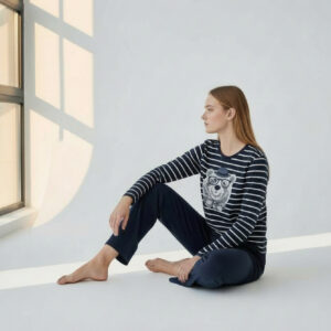 Pyjama Lange Broek - Leon et Leonie - 12H22002 - Blauw