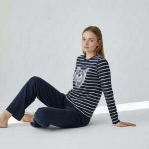 Pyjama Lange Broek - Leon et Leonie - 12H22002 - Blauw