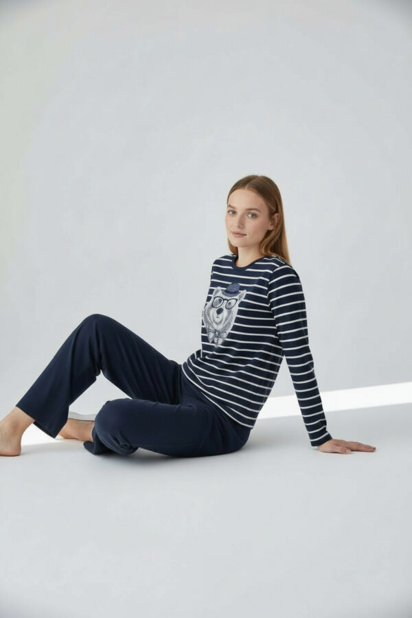 Pyjama Lange Broek - Leon et Leonie - 12H22002 - Blauw