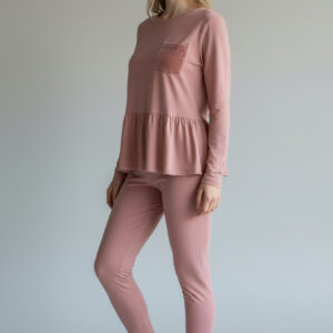 pyjama-lange-broek-twinset-la7maa-roze