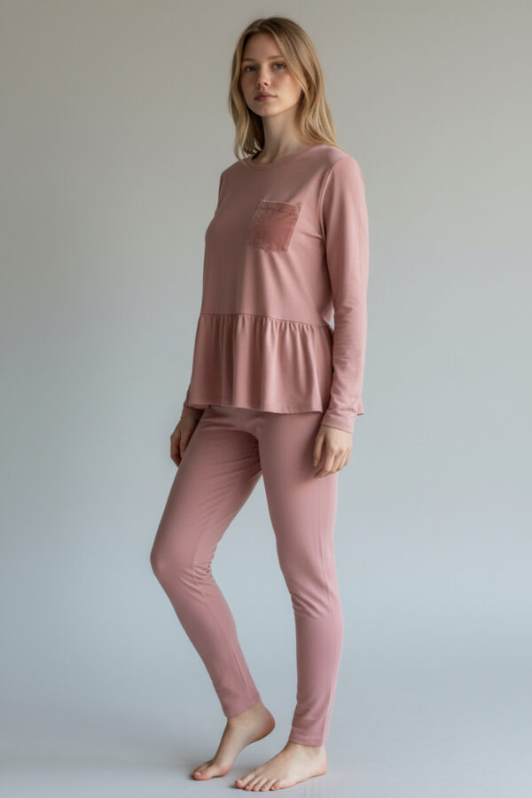 pyjama-lange-broek-twinset-la7maa-roze