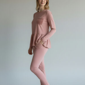 pyjama-lange-broek-twinset-la7maa-roze