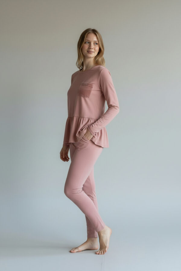 pyjama-lange-broek-twinset-la7maa-roze
